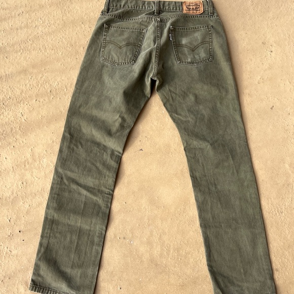 511 Levi’s White Tab Green Pants - Picture 3 of 5